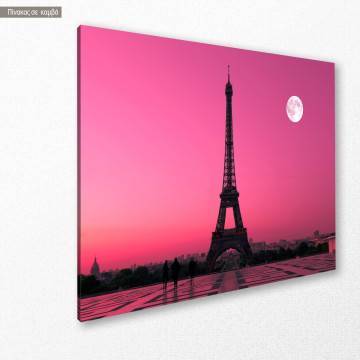 Canvas print Paris, Eiffel under moon 2
