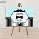 Canvas print Welcome to Baptism , Moustache papillon