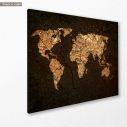 Canvas print World map, grunge