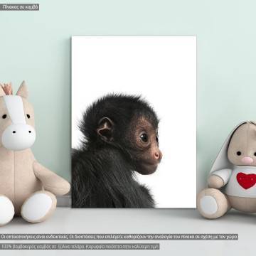 Πίνακας παιδικός σε καμβά Μαϊμουδάκι (monkey), καμβάς τελαρωμένος