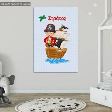 Kids canvas print Little pirate