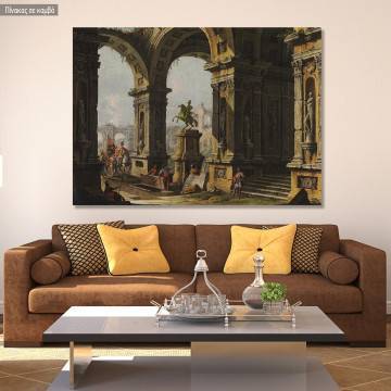 Canvas print Alexander visiting the tomb of Achilles, Antonio Joli