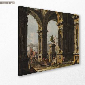 Canvas print Alexander visiting the tomb of Achilles Antonio Joli Framed canvas View 1 2