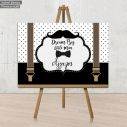 Canvas print Welcome to Baptism , Moustache Papillon suspenders