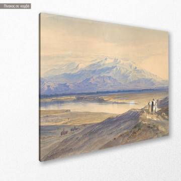 Canvas print Mount Olympus from Larissa Thessaly Greece Edward Lear Framed canvas View 1 2