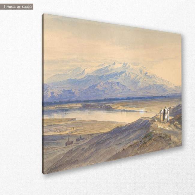 Canvas print Mount Olympus from Larissa, Thessaly, Greece, Edward Lear