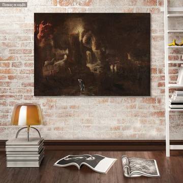 Canvas print The Troy's fire, Diogo Pereira