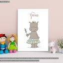 Canvas print Princess Ballerina Hippo