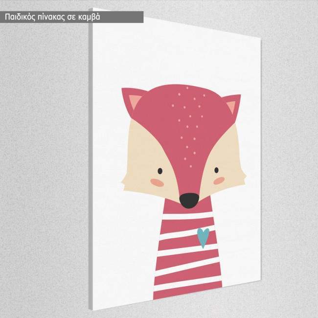 Kids canvas print Fox girly