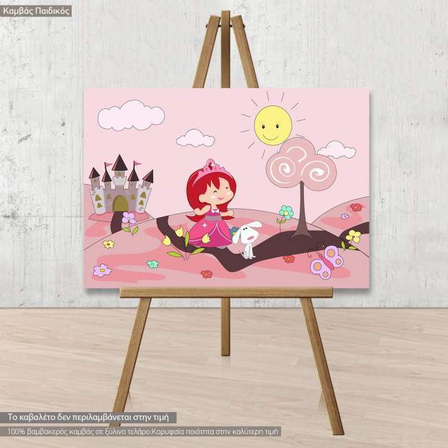 Kids canvas print Princess and dog