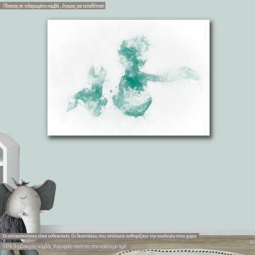 Πίνακας παιδικός σε καμβά Μικρός πρίγκιπας, καμβάς τελαρωμένος