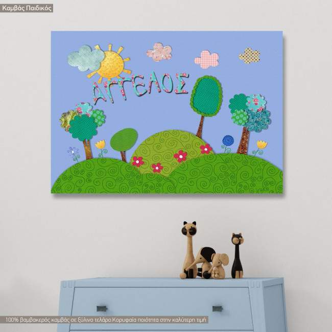 Kids canvas print Scenery with patterns