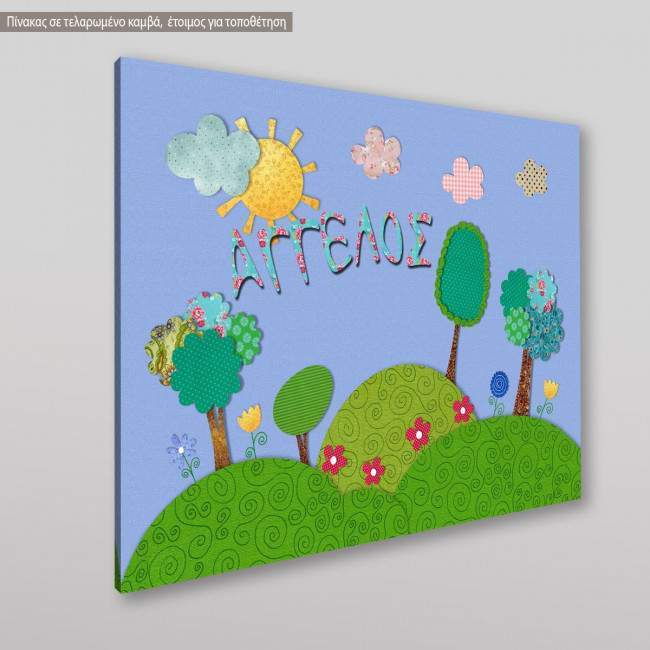 Kids canvas print Scenery with patterns