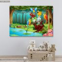 Kids canvas print Playing in the forest