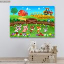 Kids canvas print Cute farm animals