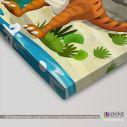 Kids canvas print The dinosaur land
