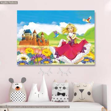 Kids canvas print The princess 2