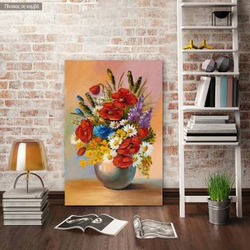 Canvas print Spring flowers in a vase
