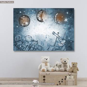 Kids canvas print The astronomer