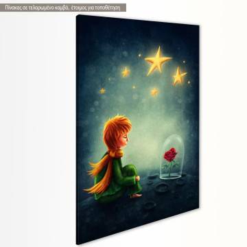 Kids canvas print Little prince and the rose 2