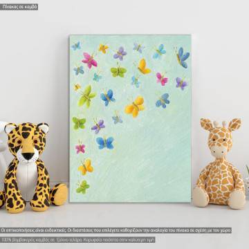 Kids canvas print So many butterflies!
