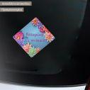 Baby car sticker Floral I personalized