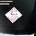 Baby car sticker Floral IV personalized