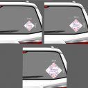 Baby car sticker Floral IV personalized