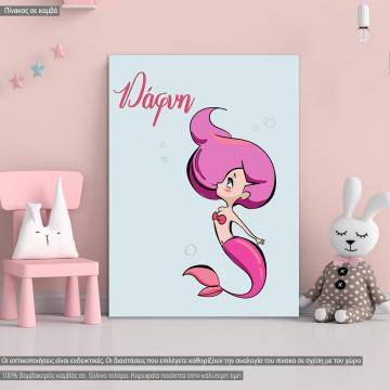 Kids canvas print Mermaid, design II