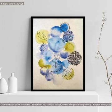 Water color sunthesis, κάδρο, μαύρη κορνίζα