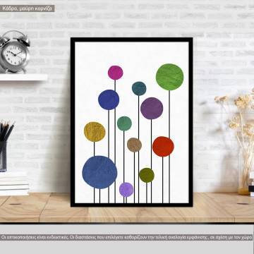 Circles on lines, poster