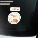 Baby car sticker watercolor baby deer personalized