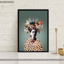 Frida collage, αφίσα, κάδρο, κάδρο, μαύρη κορνίζα