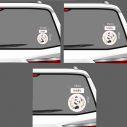Baby car sticker watercolor baby Panda personalized