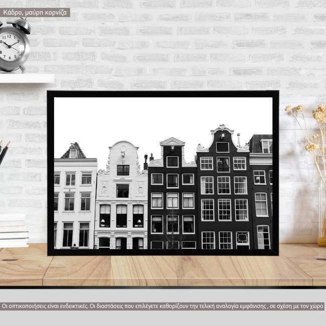 Amsterdam in black & white, poster