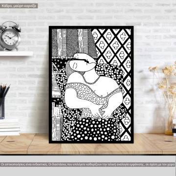 The dream, Picasso reart, κάδρο, μαύρη κορνίζα