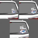 Baby car sticker baby on clouds