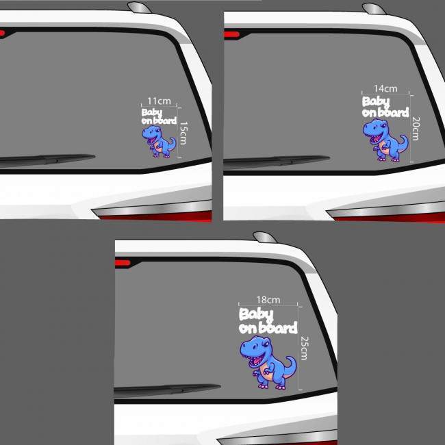 Baby car sticker baby T-Rex