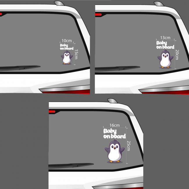 Baby car sticker baby Penguin