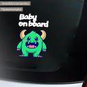 Baby car sticker baby monster