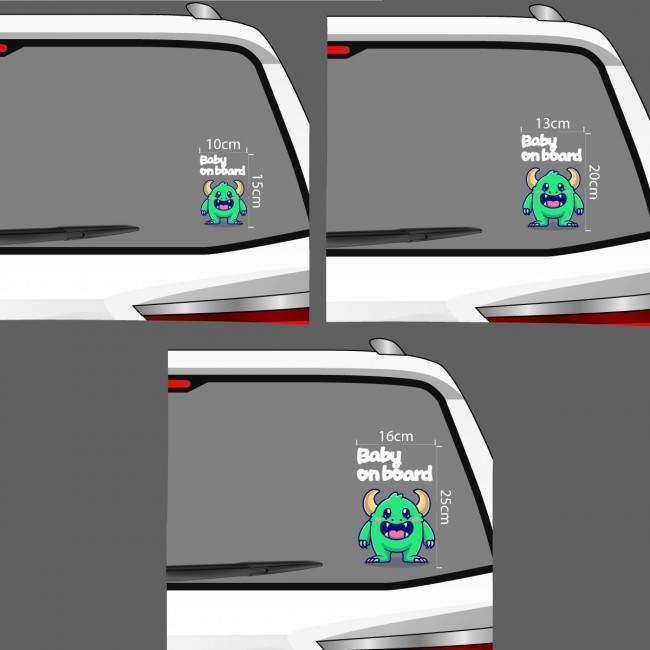 Baby car sticker baby monster