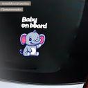 Baby car sticker baby elephant