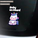 Baby car sticker baby Unicorn