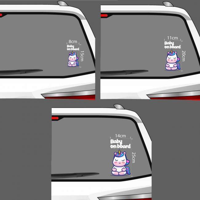 Baby car sticker baby Unicorn