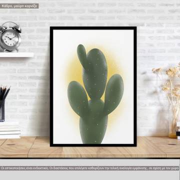 Curvy cactus, κάδρο, μαύρη κορνίζα