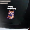 Baby car sticker baby Owl
