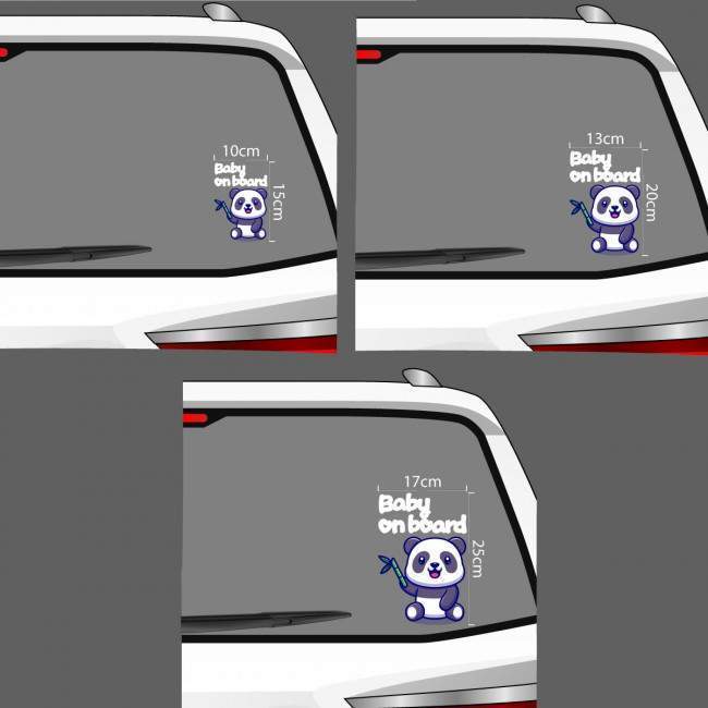Baby car sticker baby Panda Bear