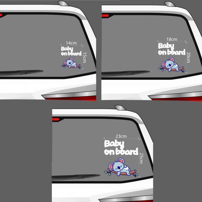 Baby car sticker baby Koala Bear
