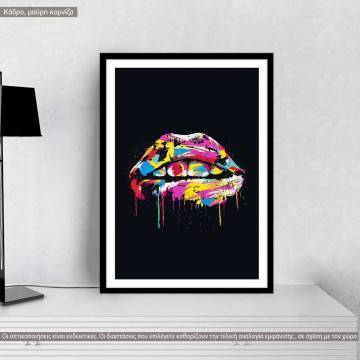 Colourful lips, poster