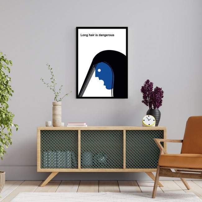 Long hair is dangerous, poster